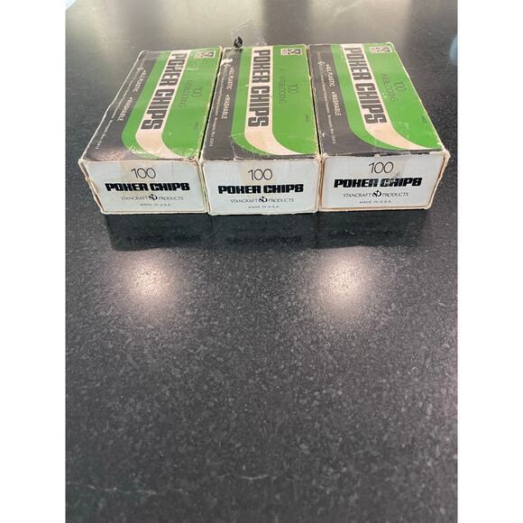 Vintage Hoyle Poker Chips plastic red,white,blue in original boxes 3 sets - Picture 4 of 4